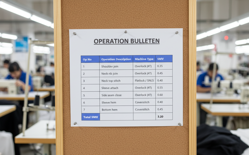 Sewing SMV Ideas and Operation Bulletin(OB)