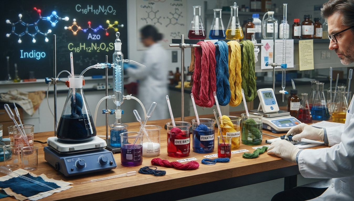 The Chemistry of the Dyebath: Chemicals Used in Yarn & Fabric Dyeing