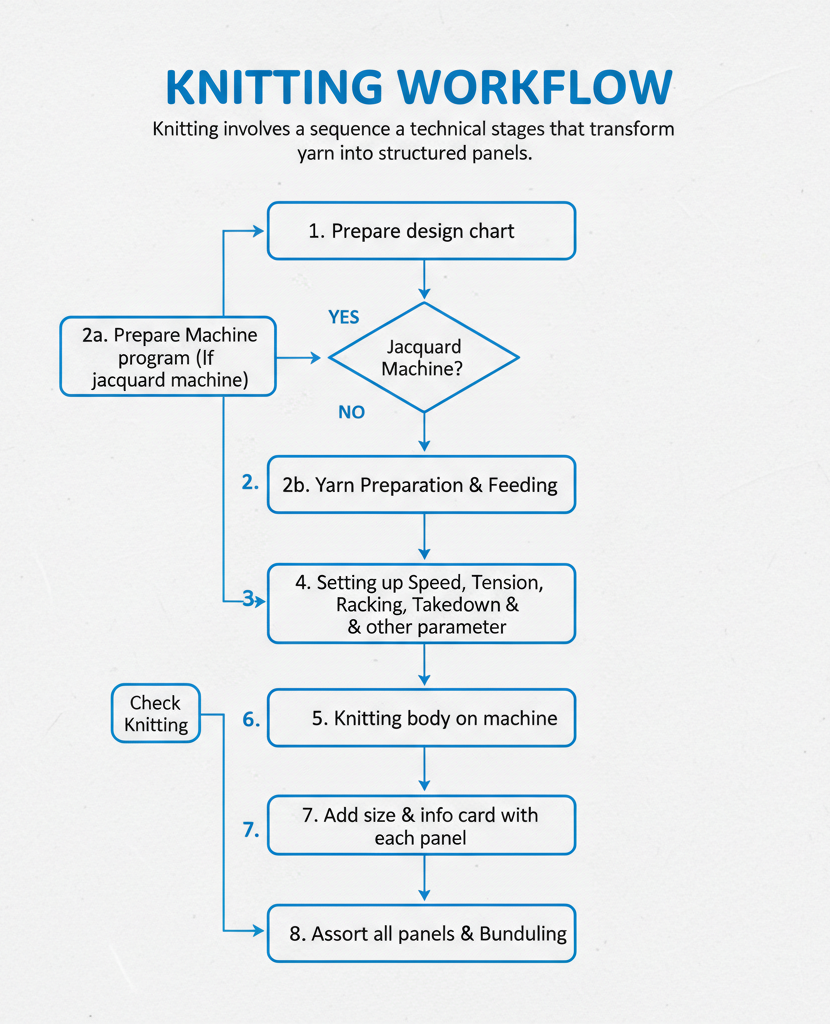 Sweater Knitting Workflow