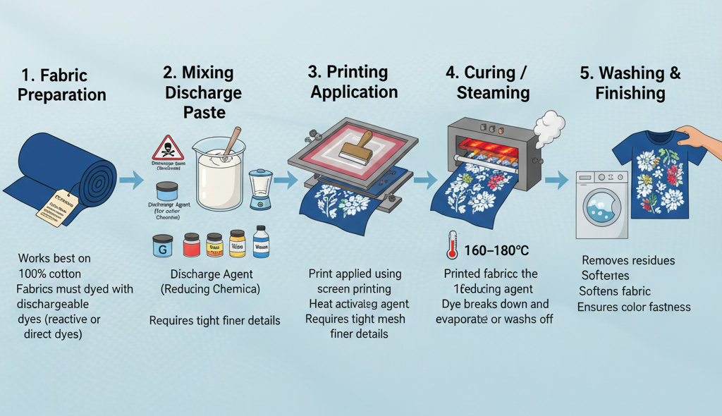 Discharge Printing Process Flow
