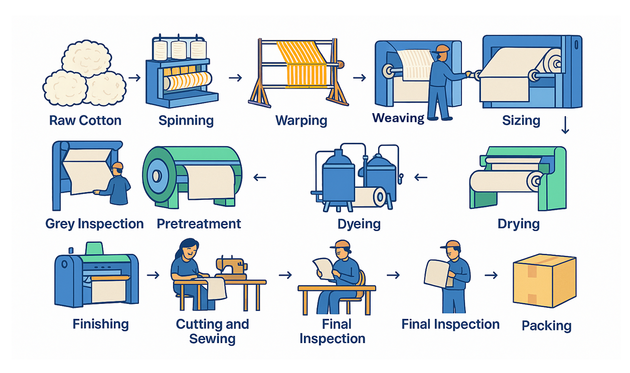 Terry Towel Production Flow