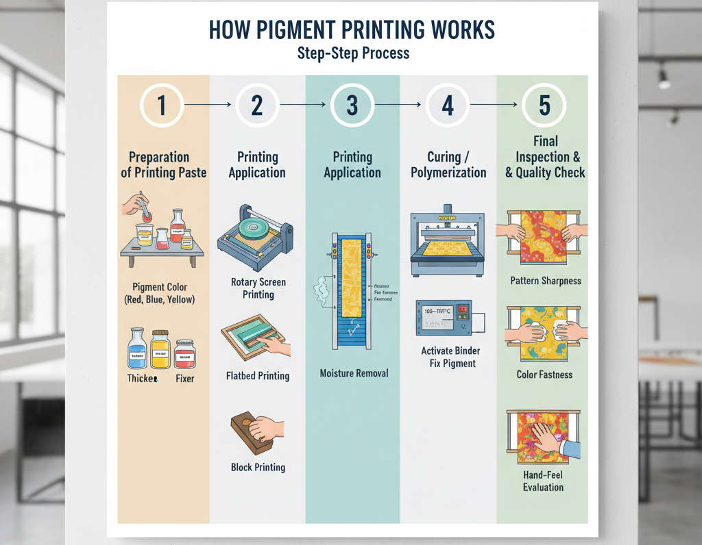 Pigment Printing Process Flow