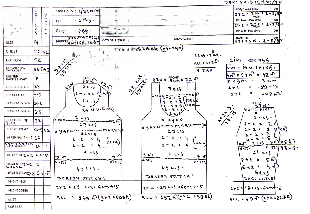 Sweater Design chart