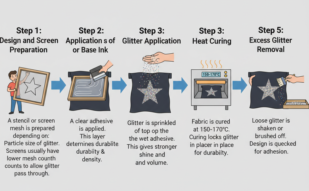 Process of Glitter Printing
