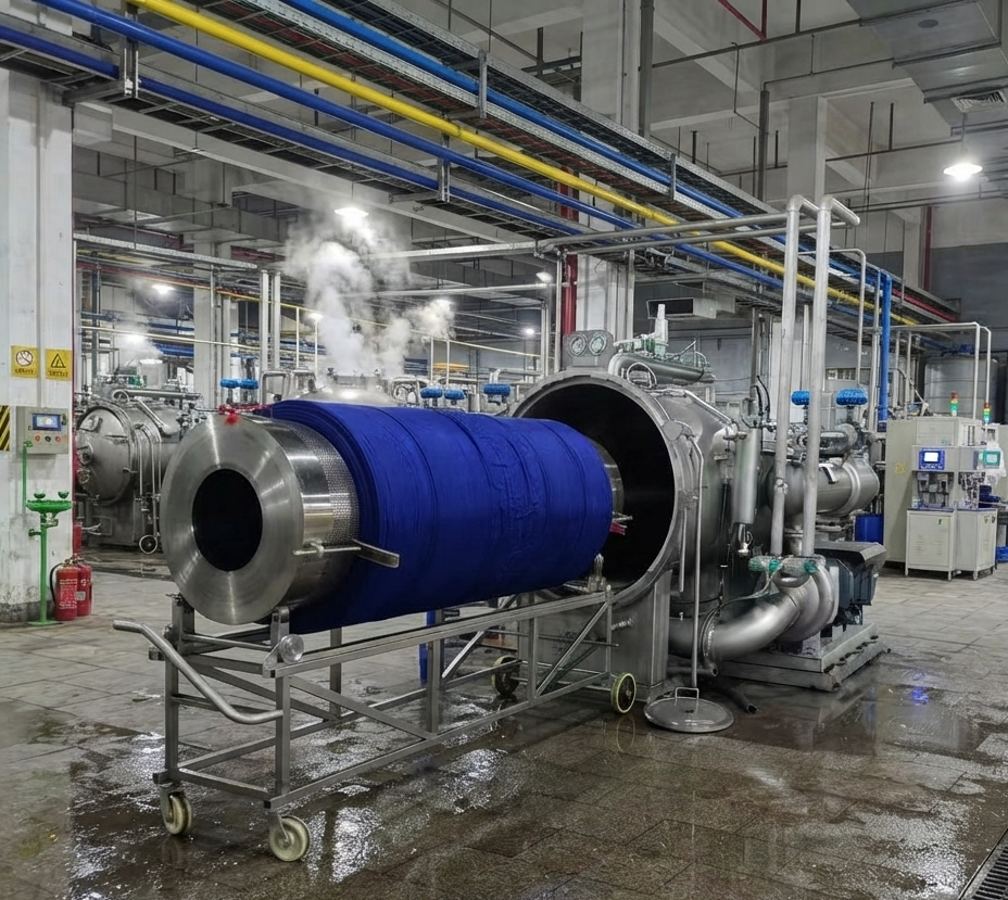 Beam dyeing machines