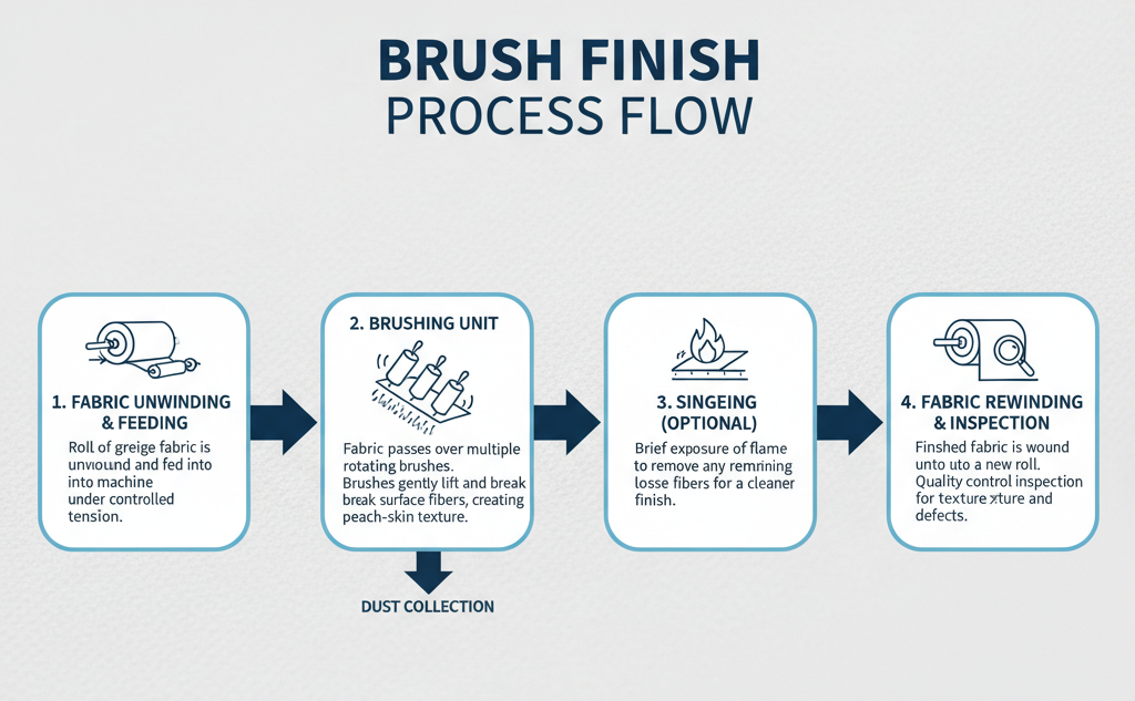 Process flow -Brush Finish