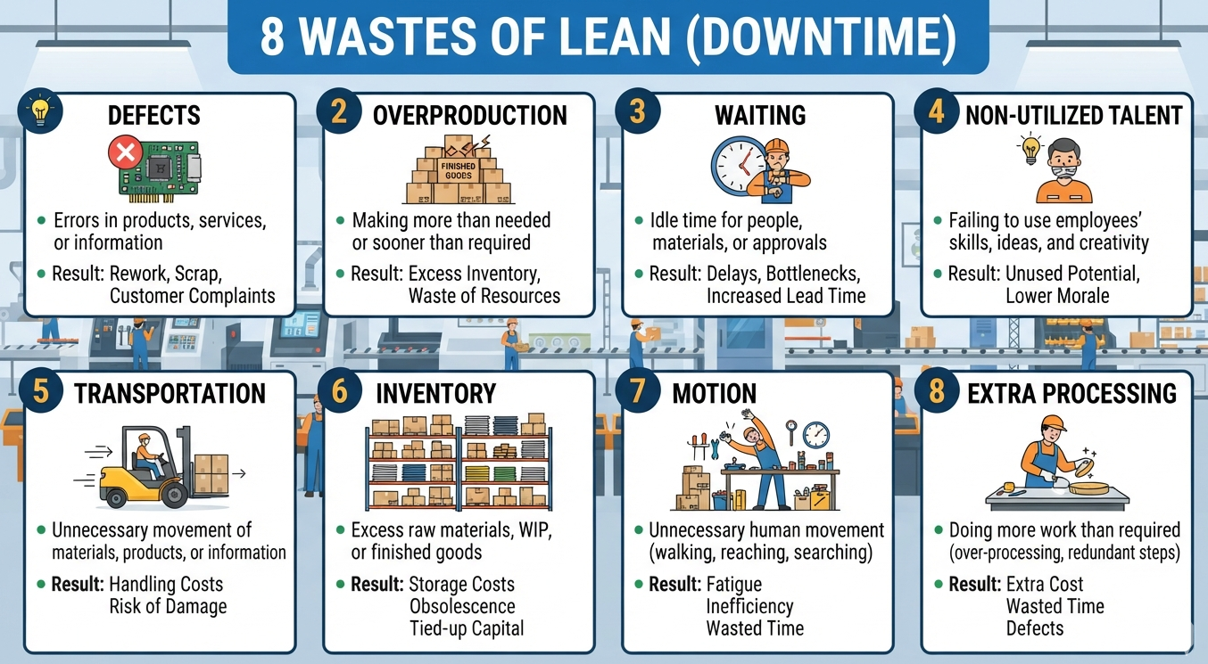 8 wastes of LEAN